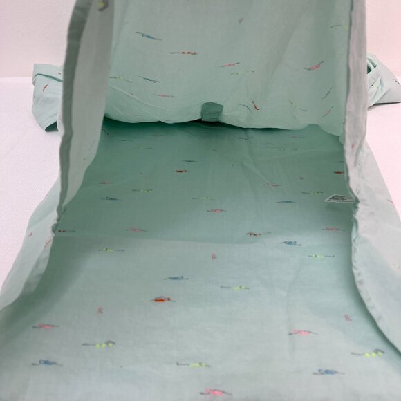 Merona Long Sleeve 1/4 Button Collared Mint Multicolor Swimmers Women's Sz Small - Picture 10 of 16